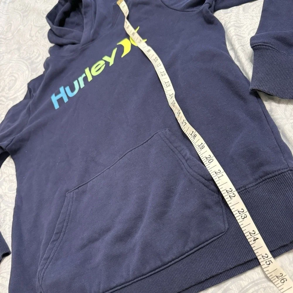 Hurley Youth Hoodie Sz 18/20 Skateboard Surf Navy‎ Neon Soft